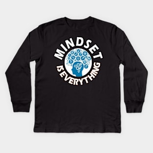 Mindset is everything, Motivational Quotes, Aesthetic Quotes Kids Long Sleeve T-Shirt